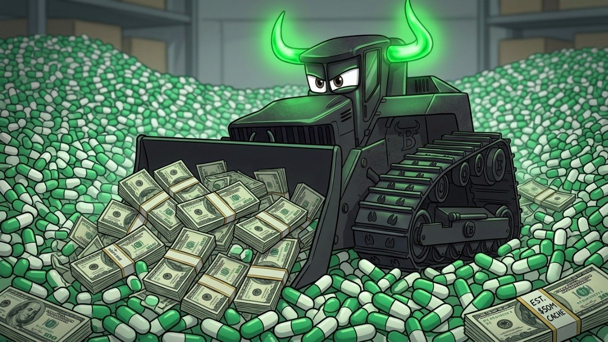 Dozer plowing straight into the money: